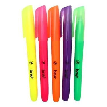 Imagem de Marca Texto BRW Fluorescente Cores Sortidas 5 unid. - CA2010