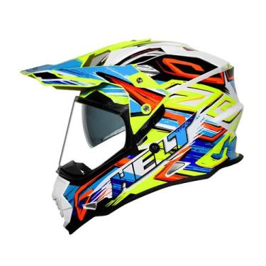 Imagem de Capacete Cross Vision Glass Prism Trilha para moto Off Road - - Helt, 