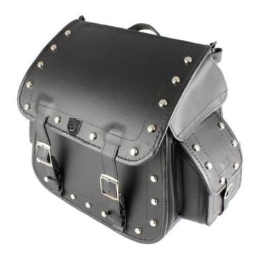Imagem de Alforje Bauleto Mala Bolsa Baú Traseiro Para Moto Com Sissy bar 50l Cr