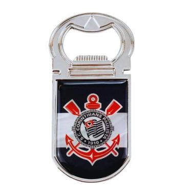Imagem de Abridor Garrafas Corinthians Com Ímã 9x4,5cm Oficial - Minas de Presen