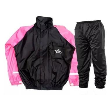Imagem de Capa Chuva PB Feminina Preta Com Rosa P M G GG - Serjão Motopeças, G