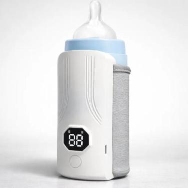 Imagem de Aquecedor Mamadeira Portátil Recarregável Com Visor Digital - Magazine