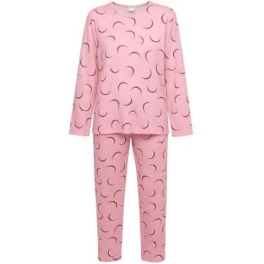 Imagem de Pijama Longo Bela Notte 10011722 Feminino Luar Malha T. P/GG, P, 0038,