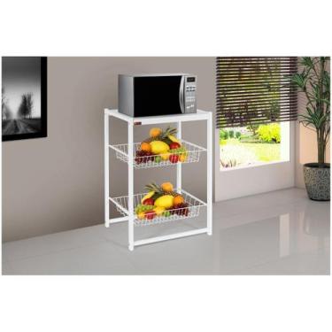 Imagem de Fruteira 2 Cestos Ciplafe - Max, Branco
