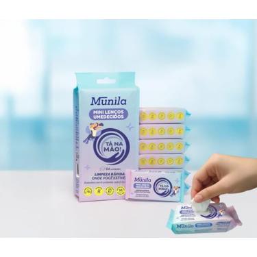 Imagem de 12 un lenco umedecido ta na mao pack c/8 munila
