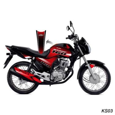 Imagem de Adesivo Kit Personalizado Vermelho CG 160 Start 16-22 - Resitank