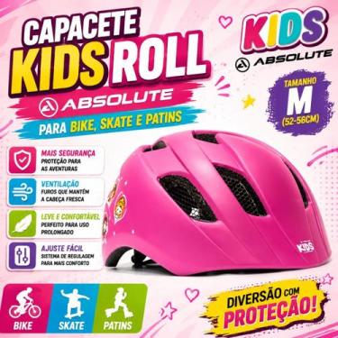 Imagem de Capacete Infantil Bike Skate Patins Absolute Kids Roll (M), Rosa, m