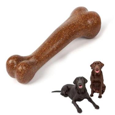 Imagem de Brinquedo Pet Mordedor Osso Natural 18cm Cães Porte Grande - mmcomerci