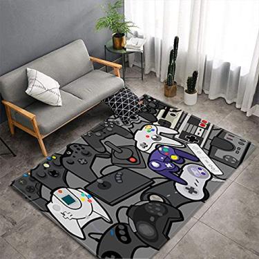 Imagem de Tapetes de área Gamer para quarto e meninos, adolescentes, controles de jogos, jogadores, tapete de jogo estampado, jogo de jogo, decoração de casa, tapetes antiderrapantes para crianças, jogadores, jogos de desenho animado 5 G: 180 cm L: 60 cm