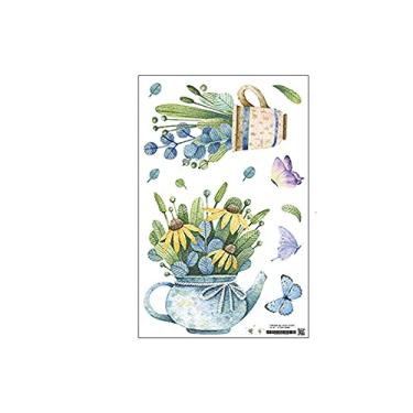 Imagem de WSWJDW Adesivos de parede Ikebana Flor do quarto Adesivos de geladeira Sala de estar Móveis de cozinha Acessórios de decoração para casa, 1
