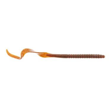Imagem de Berkley Isca de pesca PowerBait® Power Worm, mancha vermelha de óleo de motor, 18 cm, sabor irresistível, perfil clássico de verme de cauda encaracolada, ideal para primavera, verão e outono