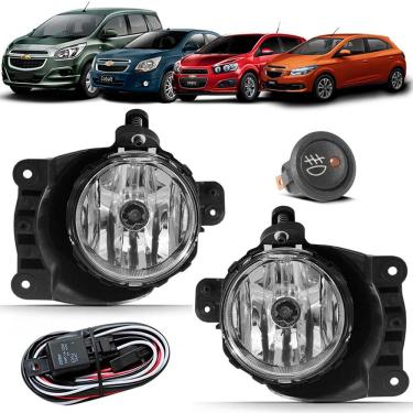 Imagem de Kit Farol de Milha Neblina Chevrolet Cobalt Spin Novo Prisma Onix LT LTZ 2013 á 2018 - Botão Alternativo