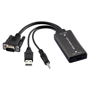 Imagem de Conversor VGA M X HDMI F com áudio - Multilaser WI280