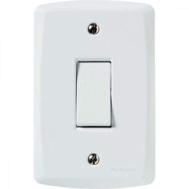 Imagem de 1 Interruptor Bipolar Simples 10 A 250v Lux2 Branco