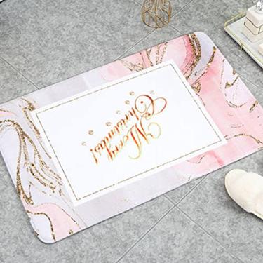 Imagem de Tapetes de porta para decoração de interiores Tapetes de cozinha antiderrapantes Tapetes de banheiro Absorvente de água Tapete de banheiro absorvente de água Tapete antiderrapante 40,6 x 119,3 cm