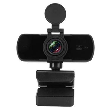 Imagem de ASHATA Câmera Web USB, Webcam com microfone de redução de ruído, transmissão ao vivo USB câmera de computador acessórios de alta definição 2K 1440P para laptop desktop (preto)