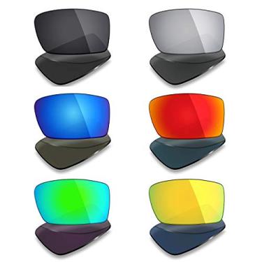 Imagem de 6 pares de lentes polarizadas de substituição Mryok para óculos de sol Oakley X Squared – Stealth preto/vermelho fogo/azul gelo/prata titânio/verde esmeralda, ouro 24K