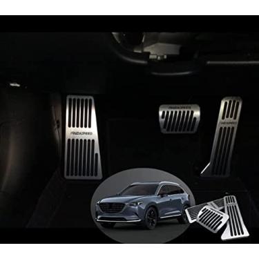 Imagem de GZBFTDH Almofada de pedal do acelerador do pé esquerdo do carro, para Mazda CX5 CX3 Mazda 3 6 CX9 Acessórios Auto Antiderrapante Freio Gas Pads Alumínio Apoio para os Pés Capa Auto Peças