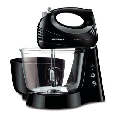 Imagem de Batedeira Pratica Com 2 Tigela 400W B-45-B Preta 220V