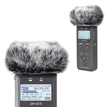 Imagem de DR07X Silenciador de para-brisa para gravadores digitais portáteis Tascam DR-07X DR-07MKII, DR07X Mic Para-brisa artificial pele vento muff da YOUSHARES