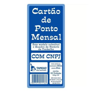Imagem de Cartão Ponto Mensal Tamoio 100 Folhas Palha
