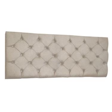 Imagem de Cabeceira Painel Capitonê Solteiro 0,90m Jade Suede Bege
