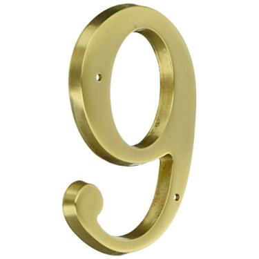 Imagem de Baldwin 90679040 79# 9 Número da casa, Latão acetinado