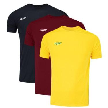 Imagem de Kit 3 Camisetas Topper Fut Classic Masculina