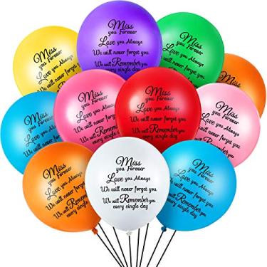 Imagem de 72 Pieces Colorful Memorial Funeral Balloons Remembrance Biodegradable Balloons for Celebration of Life, Balloon Release, Funeral Decoration