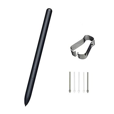 Imagem de Tab S7, S7+ caneta de reposição ponteiro Stylus para Samsung Galaxy Tab S7, Tab S7+ Plus, S8, S8+, S8 Ultra S Pen Stylus (sem Bluetooth) + pontas/pontas (preto)
