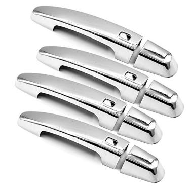 Imagem de LJ INTERNATIONAL Acessórios de qualidade cromados blocos inteligentes capas de alça compatíveis com Chevy / GMC Sedans SUVs