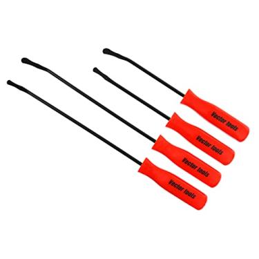 Imagem de Conjunto de 4 peças de removedor de vedação com ponta de colher, perfeitas para remoção de anéis de vedação