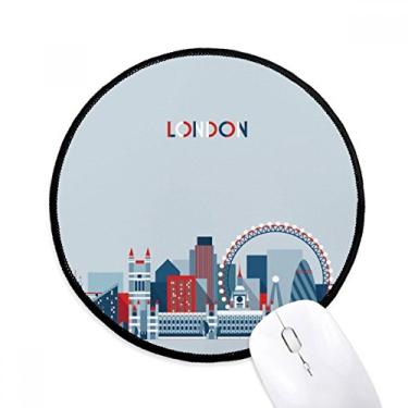 Imagem de Tapete de mouse azul para mesa de escritório com torre de olho de Londres Reino Unido para computador