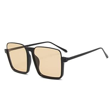 Imagem de Óculos de sol quadrados de luxo femininos masculinos moda grandes siameses óculos de sol femininos de armação grande uma peça óculos de proteção UV400,2, tamanho único