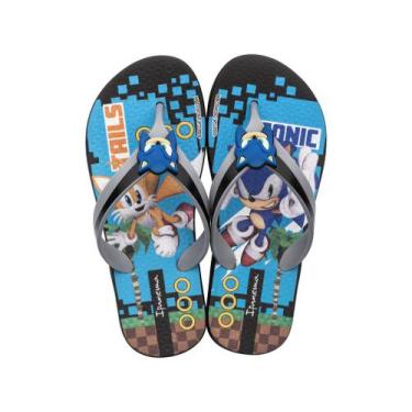 Imagem de Chinelo Ipanema Sonic Speed Preto/Cinza - Grendene Kids