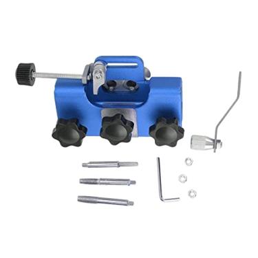 Imagem de Gabarito de amolar corrente de motosserra, apontador de motosserra, portátil, leve, manivela, gabarito de amolar para serras elétricas (azul)