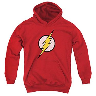 Imagem de Moletom com capuz pull-over DC Comics com logotipo The Flash Superhero Big Boys, Vermelho, Medium