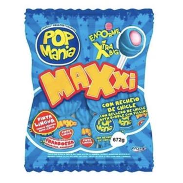 Imagem de Pirulito Pinta Língua c/ Chiclete Pop Mania Maxxi C/24 unids