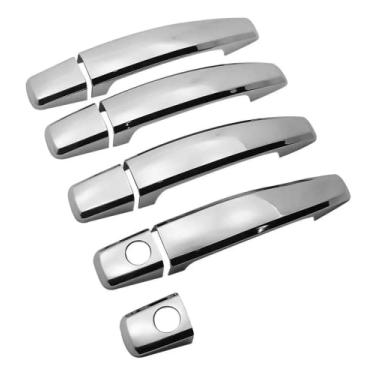 Imagem de Kit Aplique Capa Maçaneta Cromada Vectra 2006+ / Agile 2009+ / Captiva 2008+ / S-10 Cruze Sonic 2012