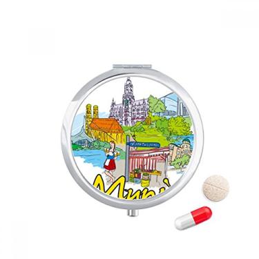 Imagem de Porta-comprimidos Germany Munchen Landmark Architecture Pocket Medicine Storage Box Dispenser recipiente