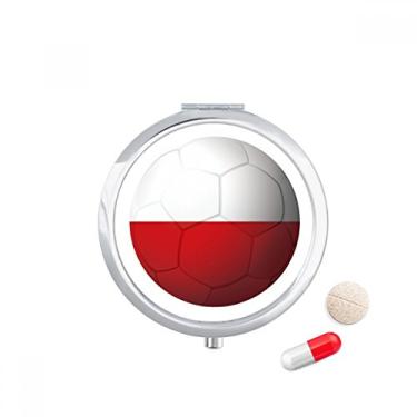 Imagem de Caixa de armazenamento de medicamentos com bandeira nacional da Polônia de futebol americano