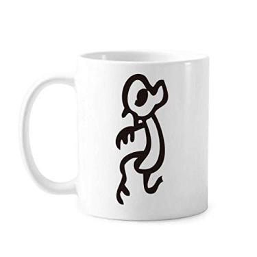 Imagem de Bones Inscriptions Caneca de macaco do zodíaco chinês cerâmica xícara de porcelana café louça
