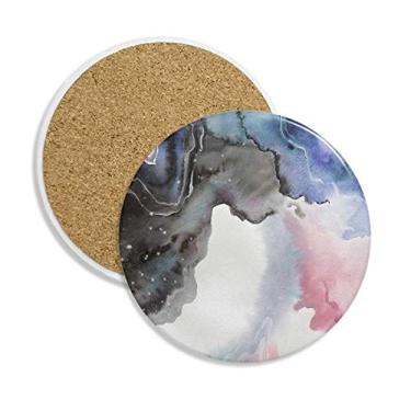 Imagem de Tinta aquarela abstrata sombreamento copo copo copo copo caneca de mesa pedra absorvente de proteção de mesa