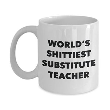 Imagem de Caneca substituta para professores de café – Professor substituto do mundo – Presentes para professores substitutos – Ideia engraçada de presente de aniversário
