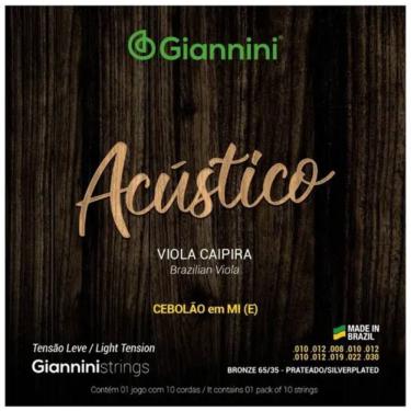 Imagem de Encordoamento Viola Giannini Gesval Bronze 65/35 Prateado Cebolao Em E