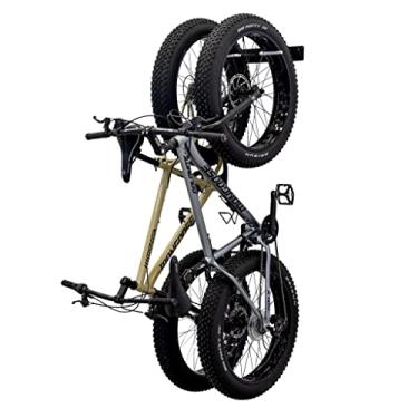 Imagem de StoreYourBoard Suporte de parede BLAT Bike Fat Tire, comporta 2 bicicletas, ganchos de armazenamento para casa e garagem, metal sólido resistente máximo 45 kg