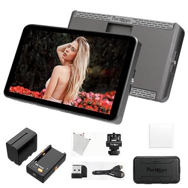Imagem de Portkeys LH7H Monitor de câmera de 7 polegadas + bateria + carregador, 3D LUT 1000 Nits, 1920 x 1080 IPS Entrada e saída HDMI Monitor de campo da câmera para câmeras DSLR