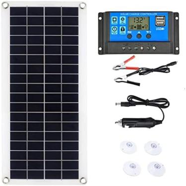 Imagem de Painel Solar 50W 12V Kit Policristalino Mono Fotovoltaico Kit De Painel Solar Completo 12V USB Com Controlador 60A Células Solares Para Carro Iate RV Barco Moblie Phone Bateria Carregador,Bonny369