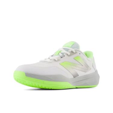 Imagem de New Balance Tênis feminino FuelCell 796 V4 Hard Court, Branco/Limão Descolorido Glo/Cinza claro, 12