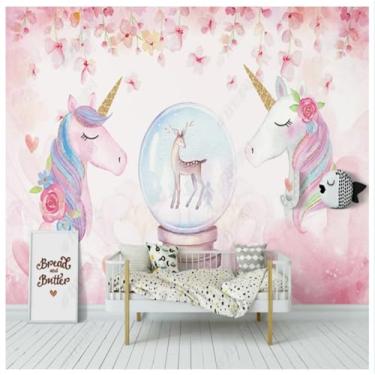 Imagem de TUYIFA Papel de parede aquarela 3D papel de parede sala de estar quarto TV sofá pintura decorativa mural de parede de fundo (78" x 55" (200x140cm), pano de seda)